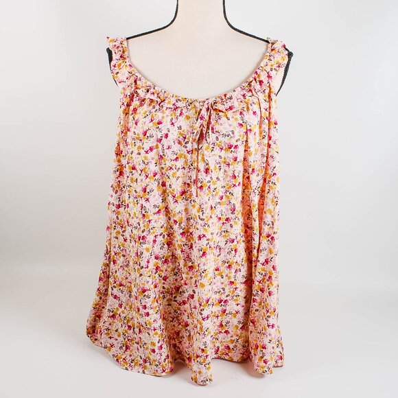 Torrid Floral Tank Ruffle Sleeves - Size 2X - Picture 1 of 6